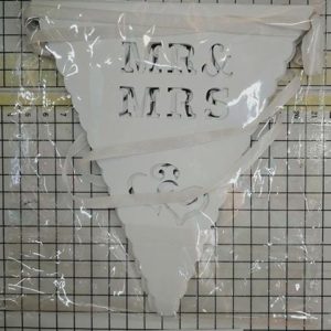 Flag Banner Mr & Mrs 3m