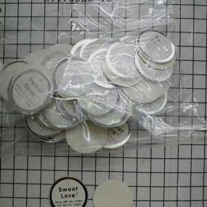 Paper Tag Sweet Love Round 50pcs