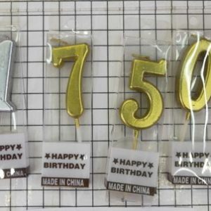 Candle Numbers Gold/Silver In Opp Box