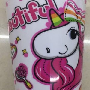 Plastic Cup Unicorn Beautiful 11x7.5cm
