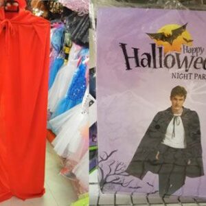 HALLOWEEN CAPE BLACK/RED/EACH