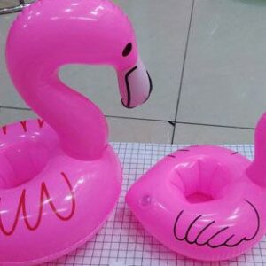 INFLATABLE GLASS HOLDER FLAMINGO 24CM/EA