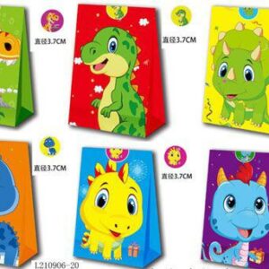 PAPER BAG ANIMALS 13X24X8CM 12PC/PK