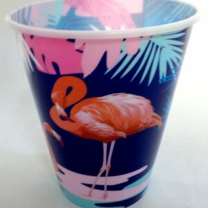 POPCORN BUCKET FLAMINGO 14X17CM/EACH