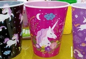 POPCORN BUCKET UNICORN 14X17CM/EACH