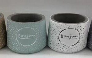 CERAMIC FLOWER POT BONJOUR 10X8.5CM/EACH