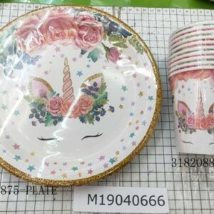 PARTY PAPER PLATE UNICORN 9" 10PC/PK/PK