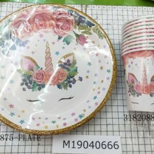 PARTY PAPER CUPS UNICORN 7.5X8.5CM 10PC/