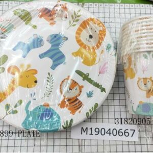 PARTY PAPER CUPS ANIMALS 7.5X8.5CM 10PC/