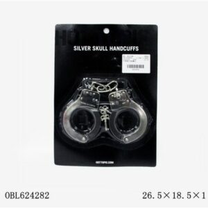 SILVER SKULL HANDCUFFS IRON DC378D/EACH