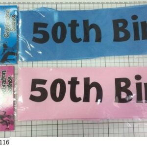 SASHES 30TH BIRTHDAY PINK/BLUE W10XL86CM