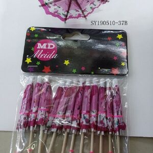PARASOL PICK UMBRELLA HOLOGRAPHIC 6PC/PK