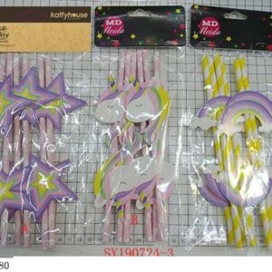 PARTY FLAG BANNER UNICORN FLOWERS 2.8M/E