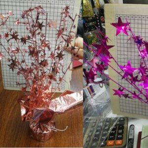 ORNAMENT TABLE DECO STARS ROSE GOLD/EACH