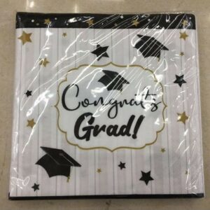SERVIETTE CONGRATS GRAD 33X33CM 20PC/PK