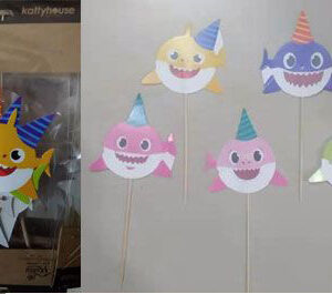 CAKE TOPPER NARWHALE 6PC/PK/EA.PK