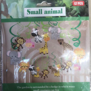 PARTY BANNER SMALL ANIMALS  D14CM/EACH