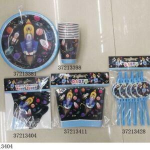 PARTY PAPER PLATE SPACE 9" 10PC/PK/EA.PK