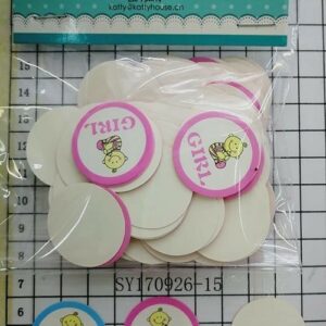 PAPER TAG GIRL/BOY 3CM 50PCS/PACK