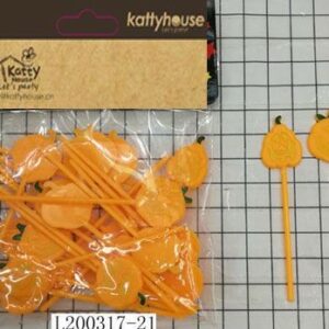 CAKE TOPPER PUMPKIN 12PC/PK