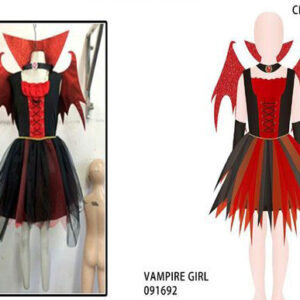 COSTUME CHILDREN'S VAMPIRE GIRL/EACH