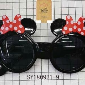 PARTY GLASS RED BOWS+EARS/EACH