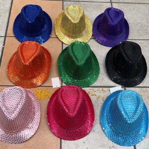 HAT SEQUINS HAPPY NEW YEAR 58CM/EACH