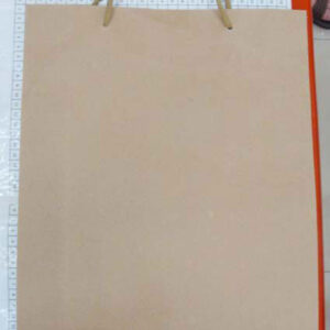 GIFT BAG PLAIN BROWN 24.5X18.5X7.5CM/EAC