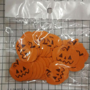 EVA STICKER PUMPKIN 24PC/PK