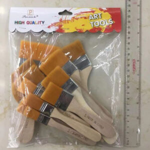 PAINT BRUSH WOODEN 12PCS BRONZE HAIR/PK