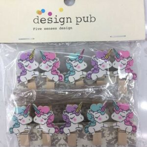 WOODEN CLIP GUITAR+HORN 10PCS/CARD/EA.CA