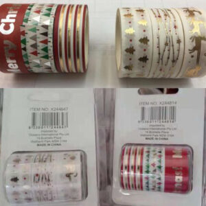 CRAFT COLLECTION TAPE XMAS 1.5CMX3PC/PK