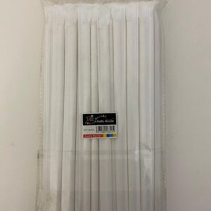 PAPER STRAWS IN COVER 6MMX19.7CM 50PC/PK