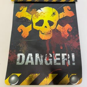 STICKER DANGER RADIOACTIVE 29X42CM/EACH