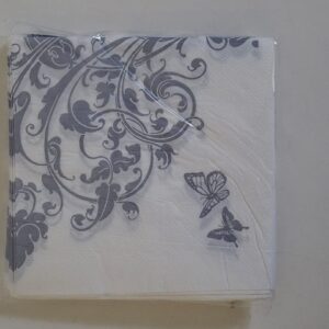 SERVIETTE DESIGN GOLD/SILVER 33X33CM 20