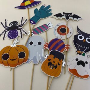 PHOTO BOOTH PROPS BAT CAT MIX 12PC/PK