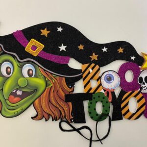HLLOWEEN DECO EVA TRICK TREAT WITCH 45X2