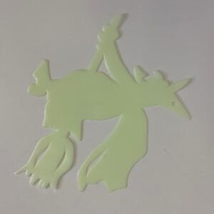 HALLOWEEN GLOW IN DARK WITCH 27X23CM/EAC