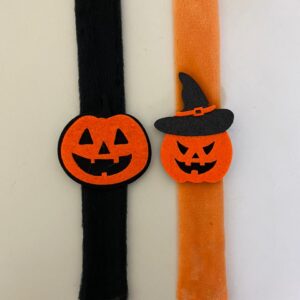 WRIST SNAPP BAND PUMPKIN 3X21.5CM/EACH