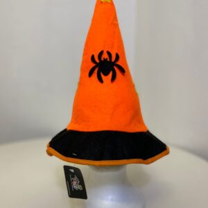 HALLOWEEN HAT ORANGE WITH SPIDER