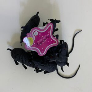 RUBBER TOYS MOUSE 10PC/CARD/EACH CARD