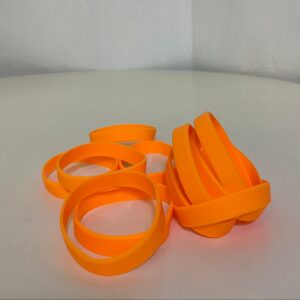 WRISTBAND PVC PLAIN COLOR 1.1CM 12PC/PK