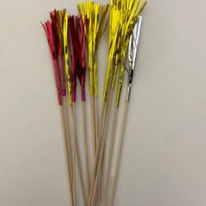 PARTY 12 PARASOL PICKS/TINSEL 15CM/PACK