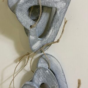WOODEN HANGING HEART CLEAR 6.5X7.5CM/EAC