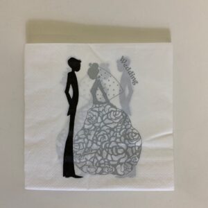 SERVIETTE WEDDING 33X33CM 20PCS/PK/EA.PK