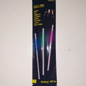 GLOW STRAWS 3PCS/PACK/EACH PACK