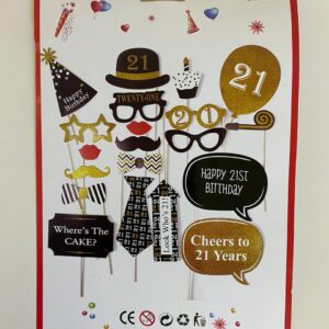 PHOTOPROPS "21" BIRTHDAY 20PC/PK/EA.PK