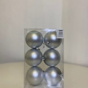 X'MAS DECO BALL 8CM SHINY+MAT 6PCS/BOX