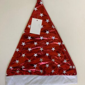 X'MAS HAT SHINEY SNOW +STAR /EACH