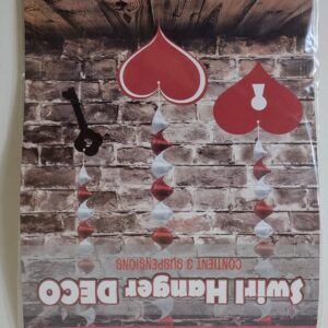 SWIRL HANGER DECO HEARTS+KEY V56078/EACH